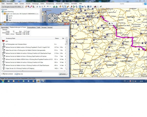 Die Wegbeschreibung<br />Ab aufs Navi damit