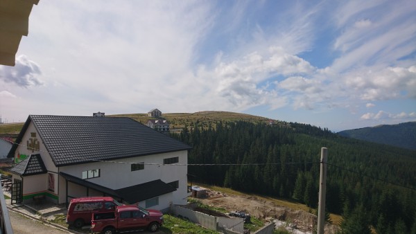 Blick vom Café an der Transalpina