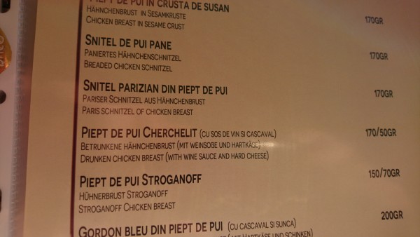 Variationen der Speisekarte II