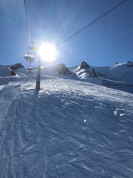 Auch vom Samstag: am Skifahren