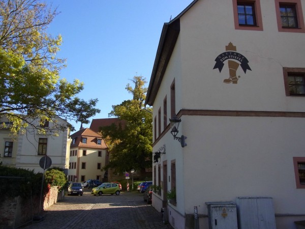 am Stiefelmuseum in Leisnigs toller Altstadt