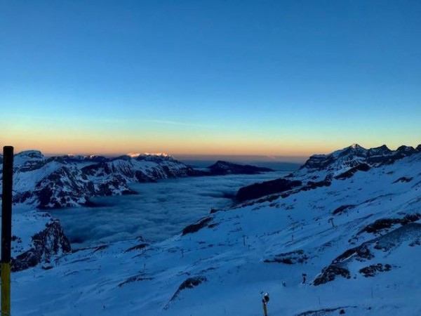 Blick vom Titlis übers Nebelmeer Richtung Norden