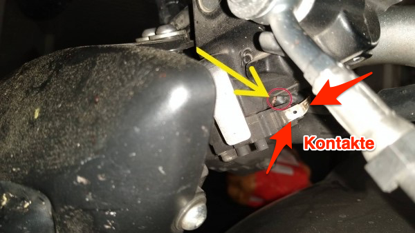 Kontakte vom Bremslichtschalter