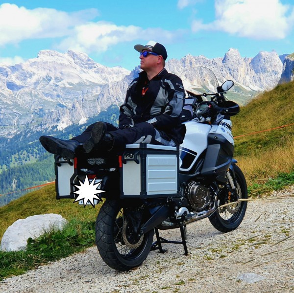 Eine kleine Pause am Passo Sella