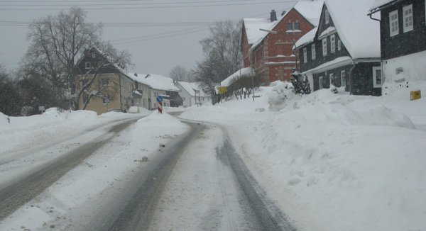 Winter auf der Frankenwaldhochstraße (Teil der Tour)