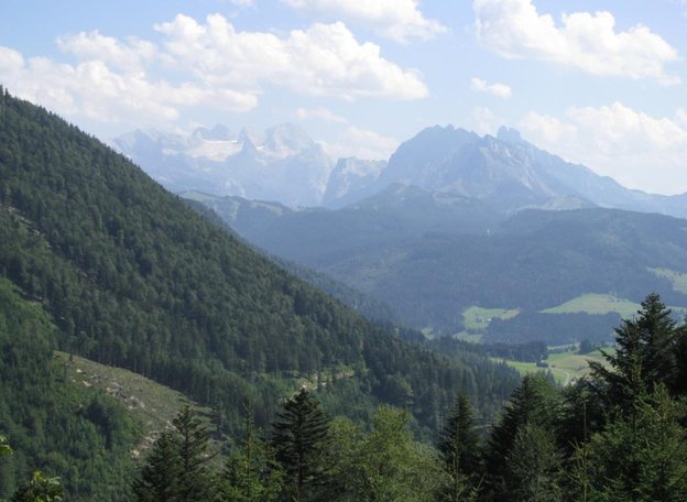 Blick auf den Dachstein von der Postalmpanoramastraße