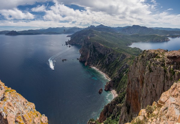 Blick vom Genuesenturm "Tour de Turghiu" beim Capo Rosso westlich von Piana